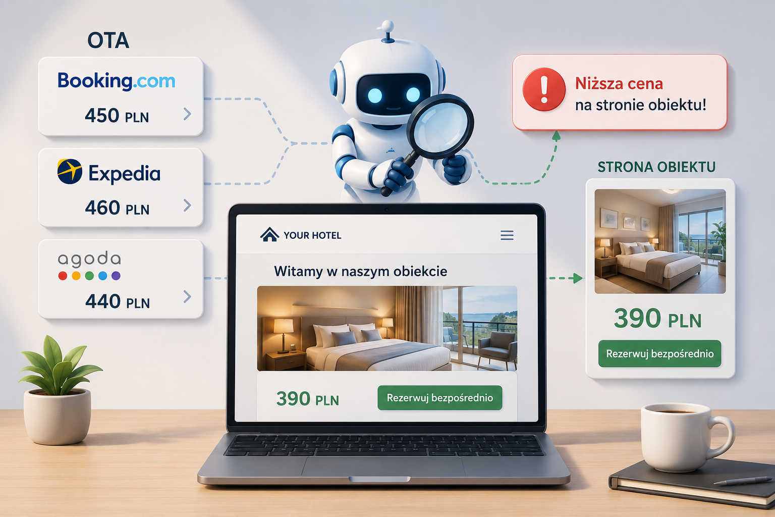 Monitorowanie cen przez Booking.com i inne OTA, a wpływ na pozycje w portalach rezerwacyjnych